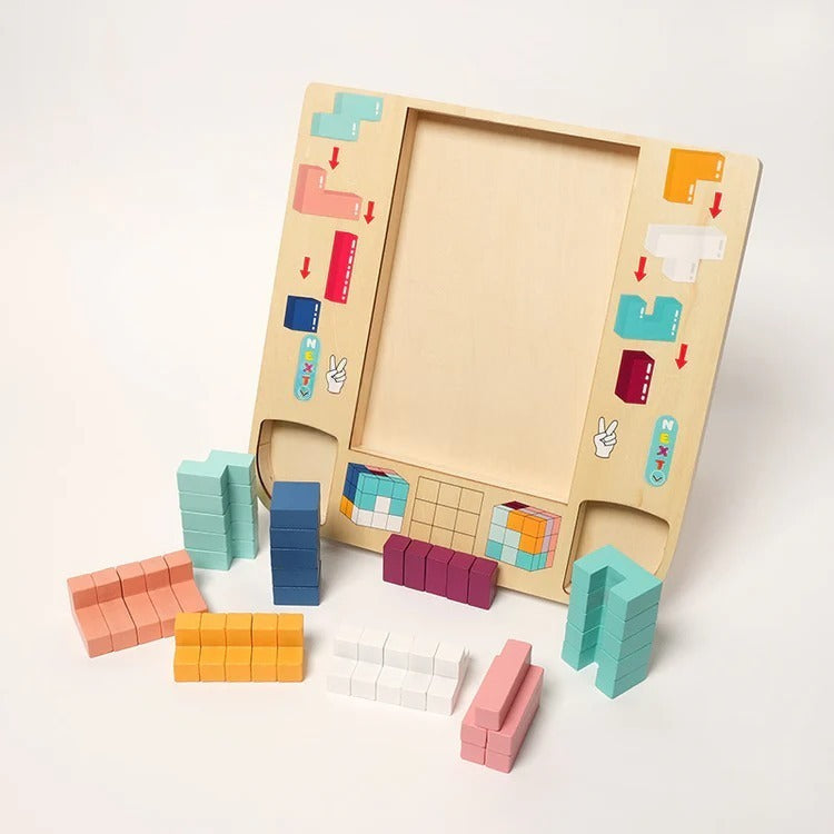 Montessori Wooden Tetris L'atelier Montessori