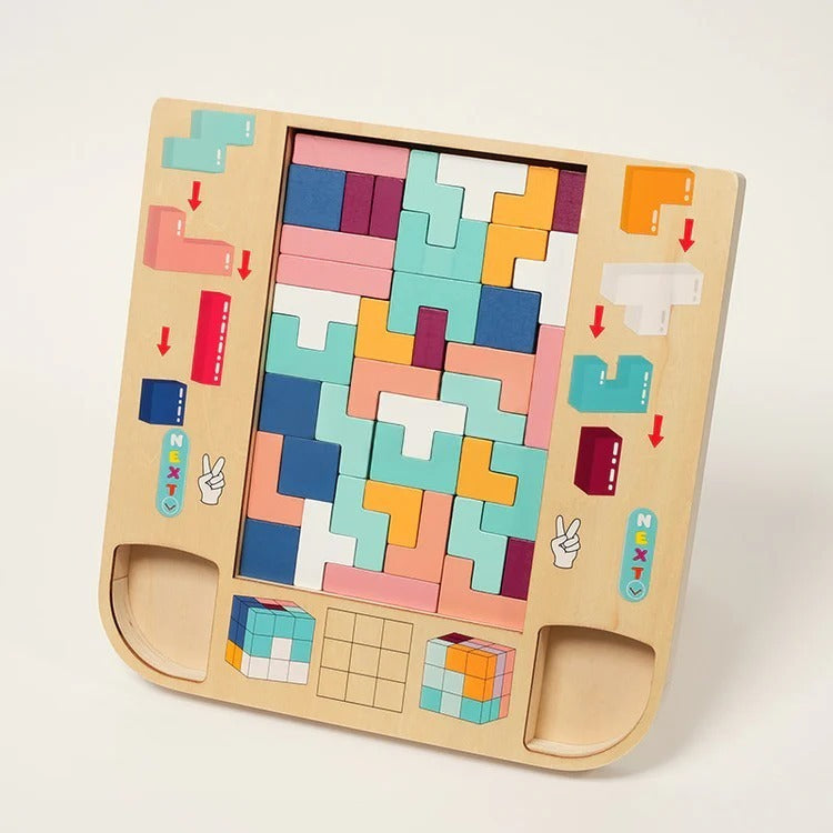 Montessori Wooden Tetris L'atelier Montessori