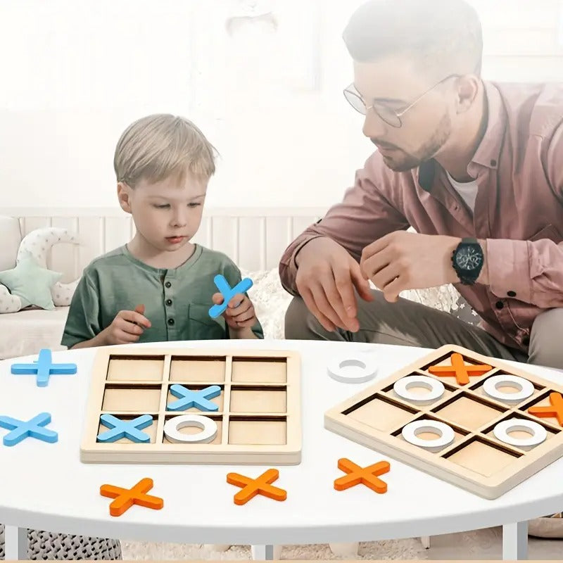 Montessori Wooden Tic-Tac-Toe Game L'atelier Montessori
