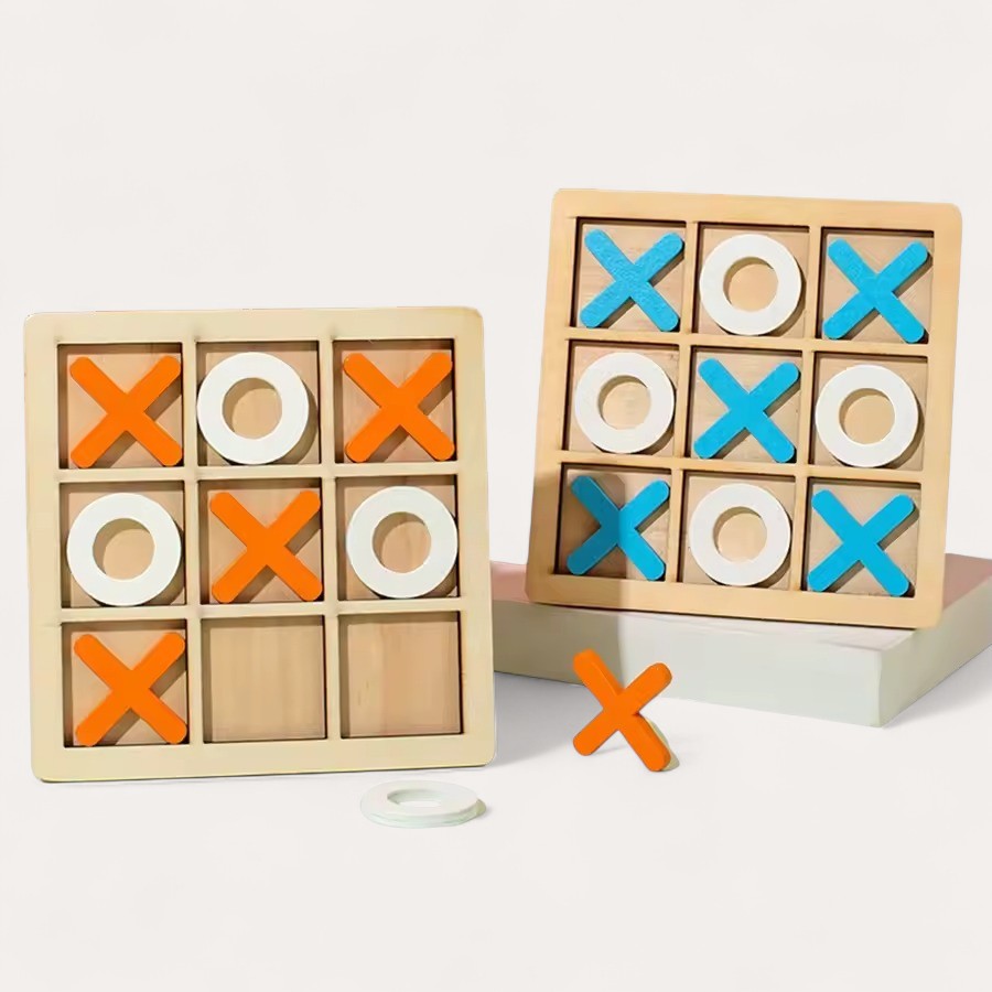 Montessori Wooden Tic-Tac-Toe Game L'atelier Montessori