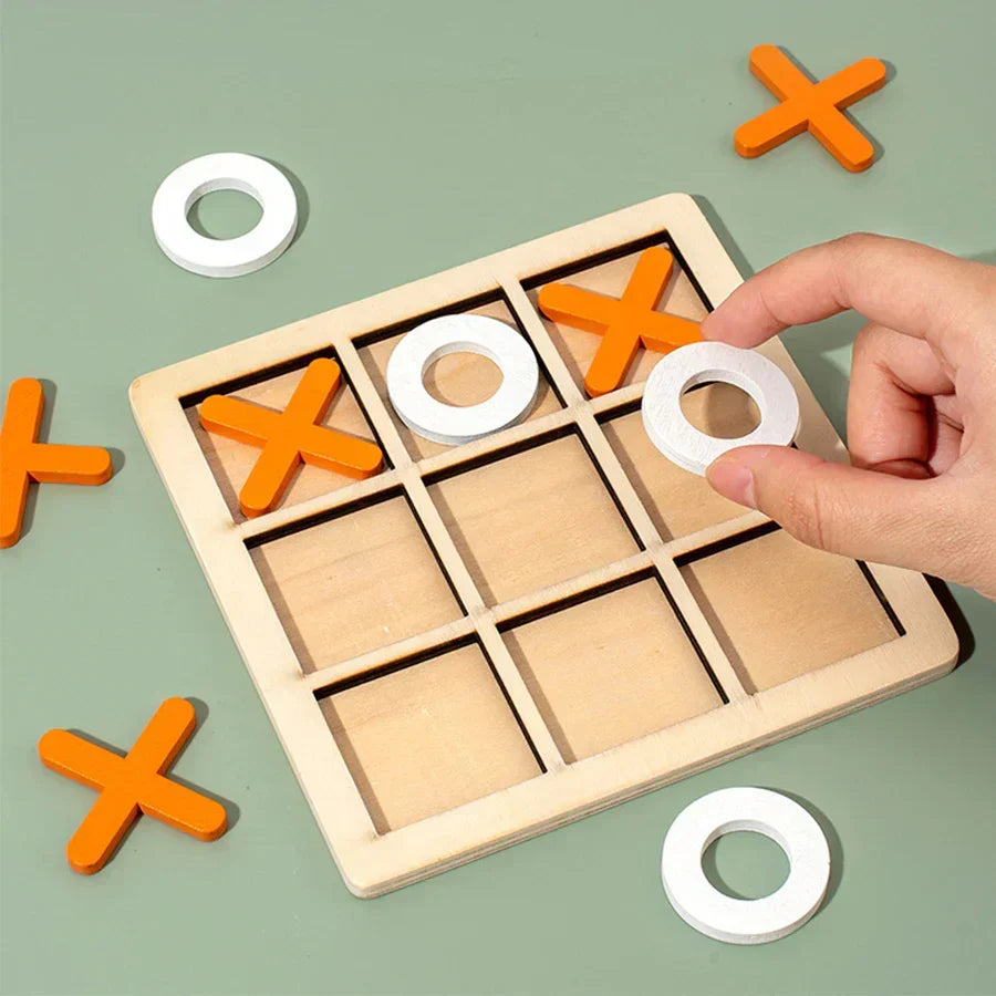 Montessori Wooden Tic-Tac-Toe Game L'atelier Montessori