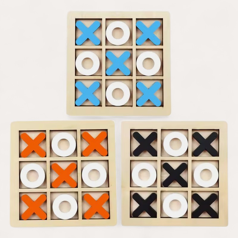 Montessori Wooden Tic-Tac-Toe Game L'atelier Montessori