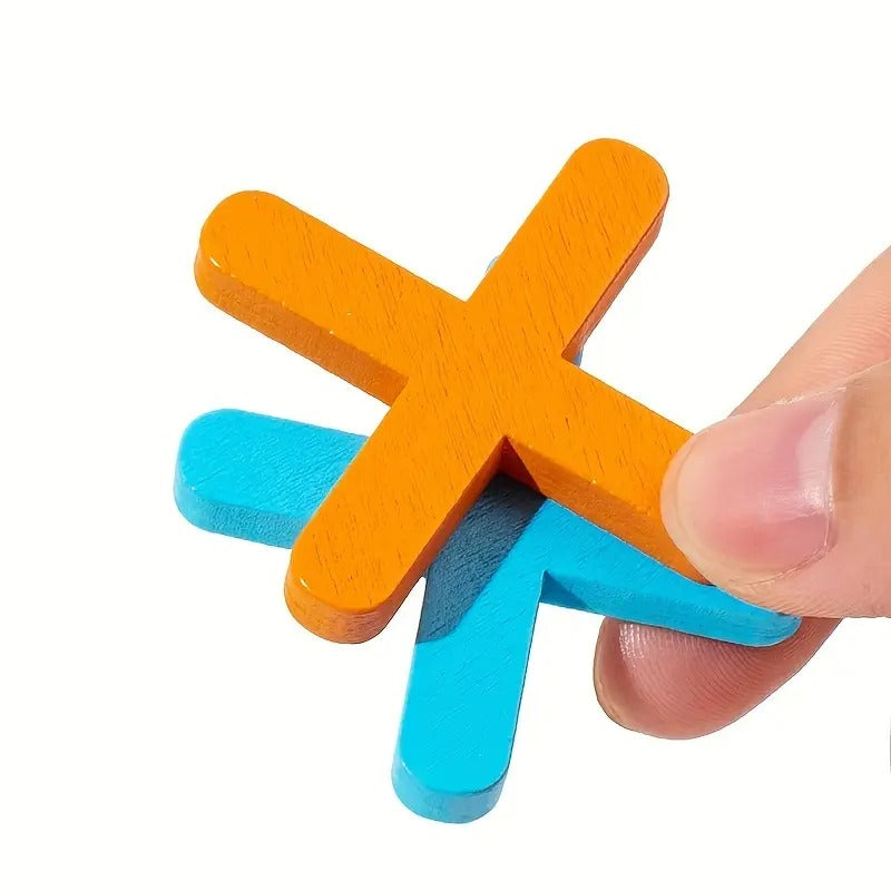 Montessori Wooden Tic-Tac-Toe Game L'atelier Montessori