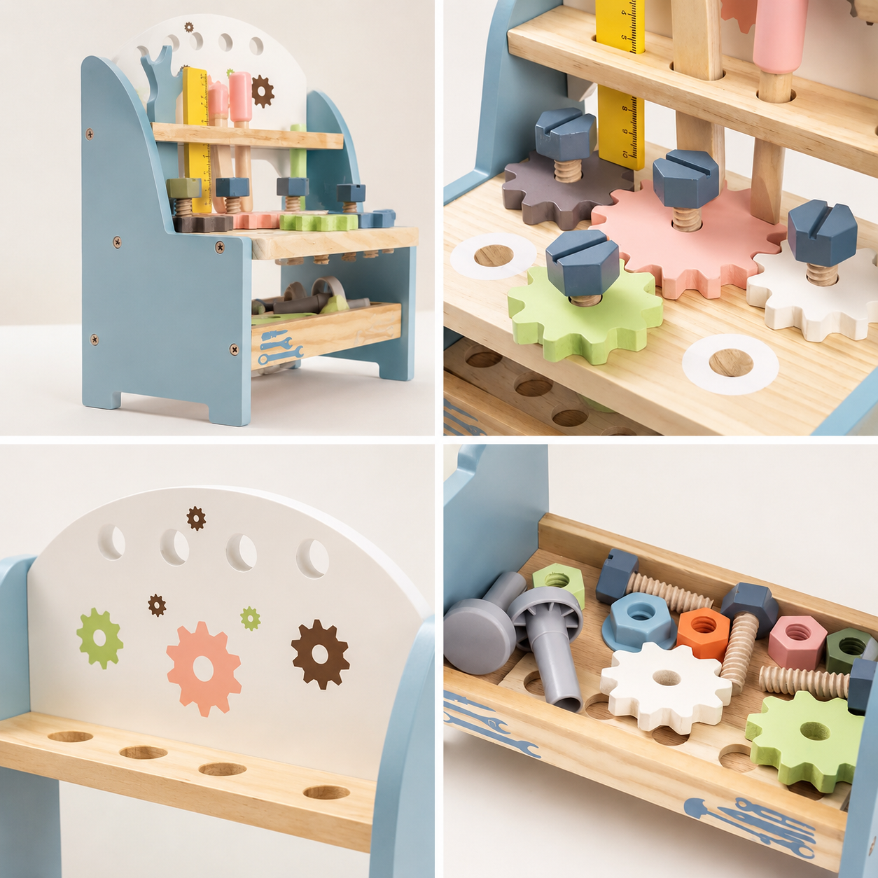 Montessori Wooden Tool Bench Set for Kids Montessori & Toys