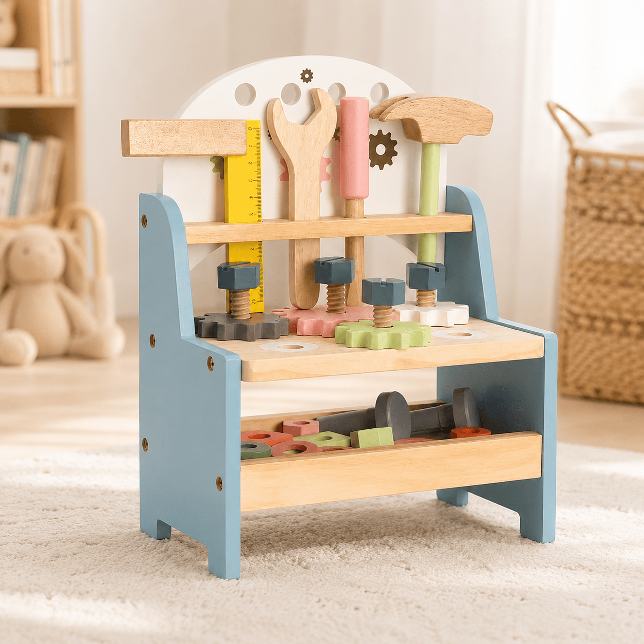 Montessori Wooden Tool Bench Set for Kids Montessori & Toys