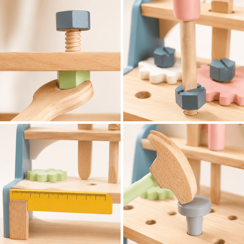 Montessori Wooden Tool Bench Set for Kids Montessori & Toys