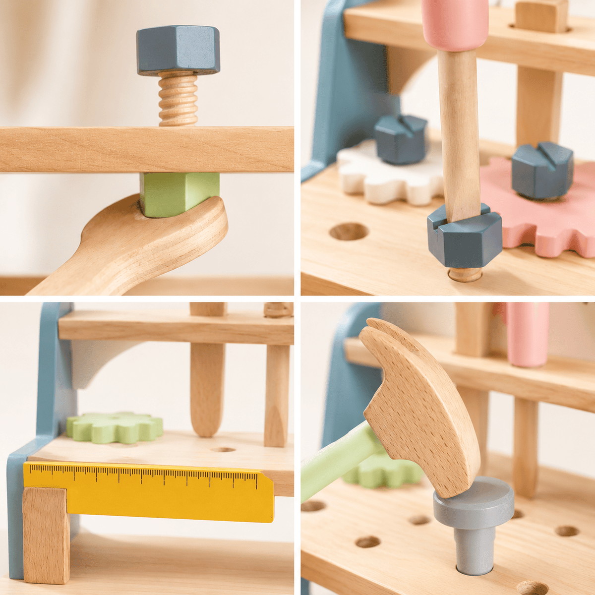 Montessori Wooden Tool Bench Set for Kids Montessori & Toys