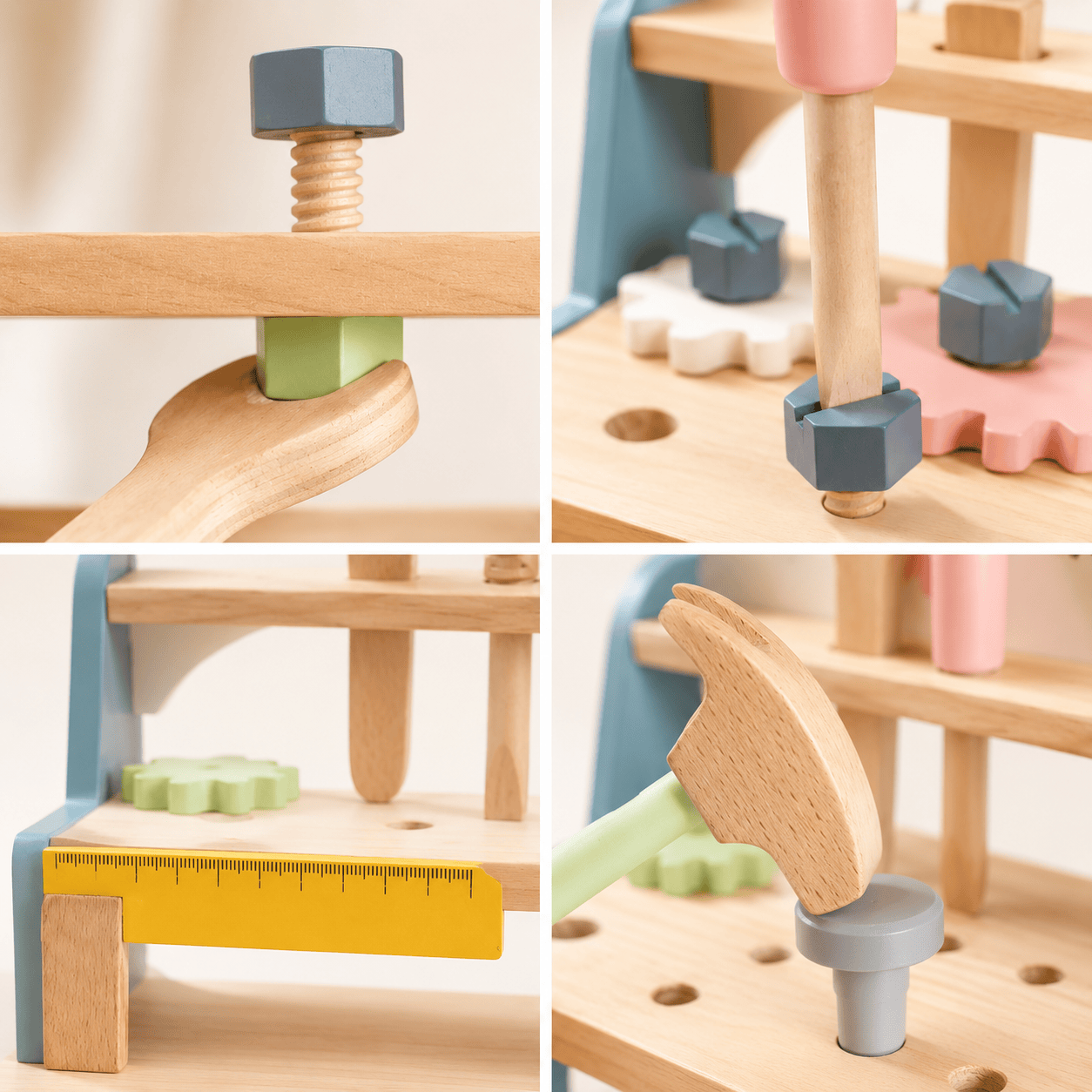 Montessori Wooden Tool Bench Set for Kids Montessori & Toys