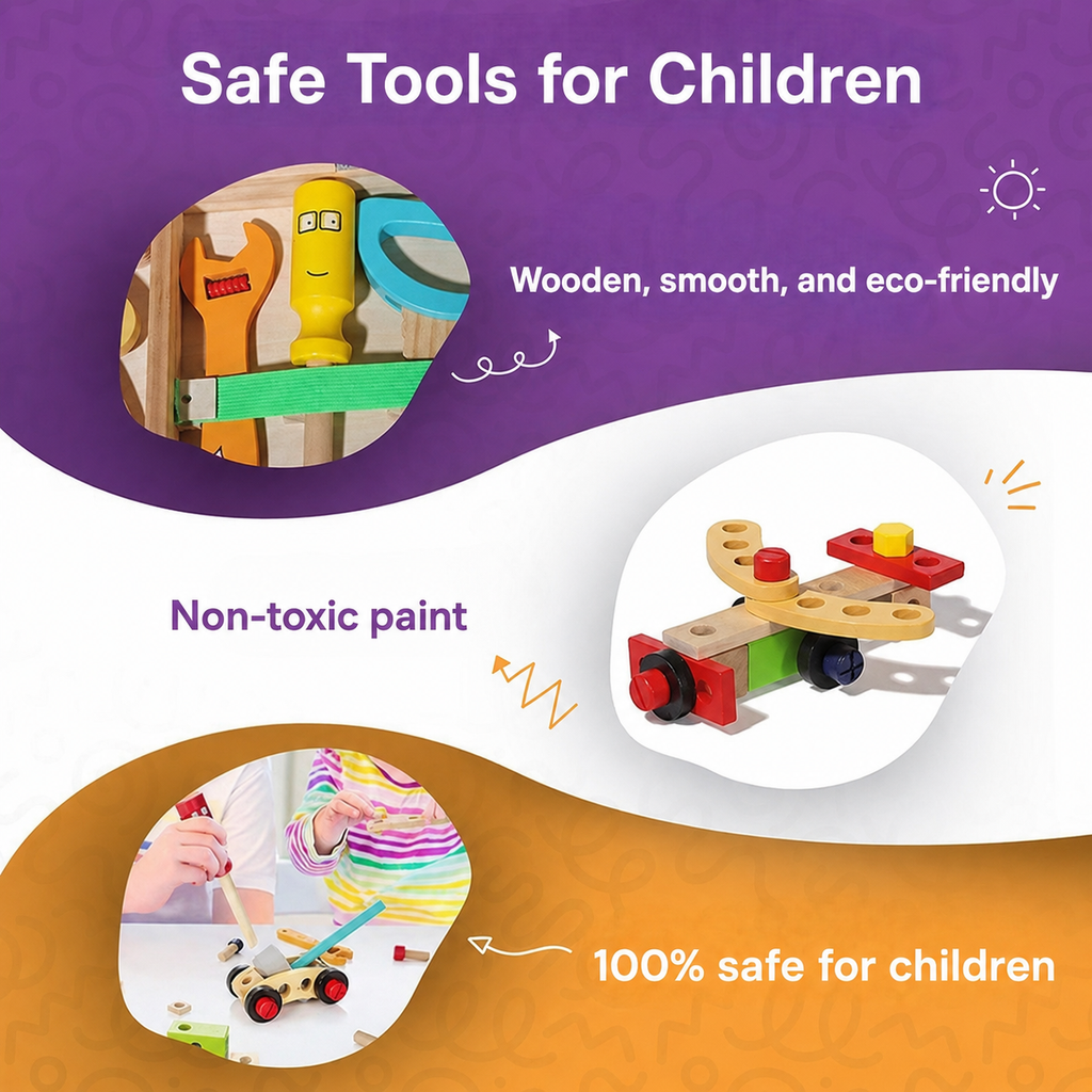 Montessori Wooden Toolbox L'atelier Montessori
