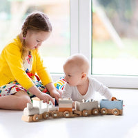 Montessori Wooden Train L'atelier Montessori