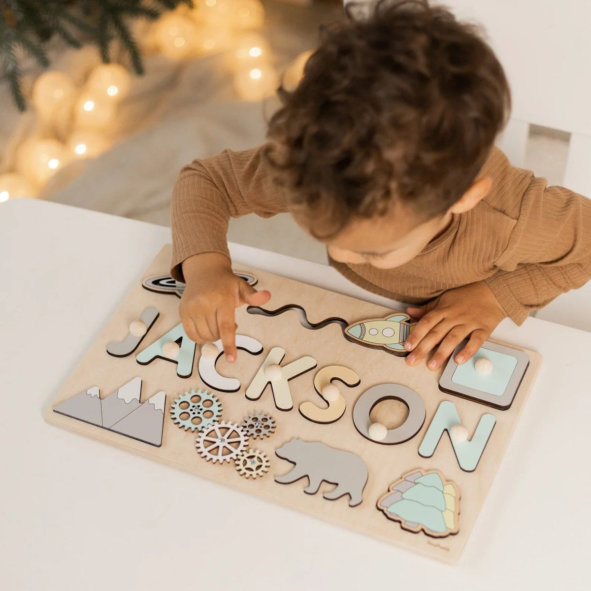 Personalized Wooden Puzzle for Toddlers L'atelier Montessori