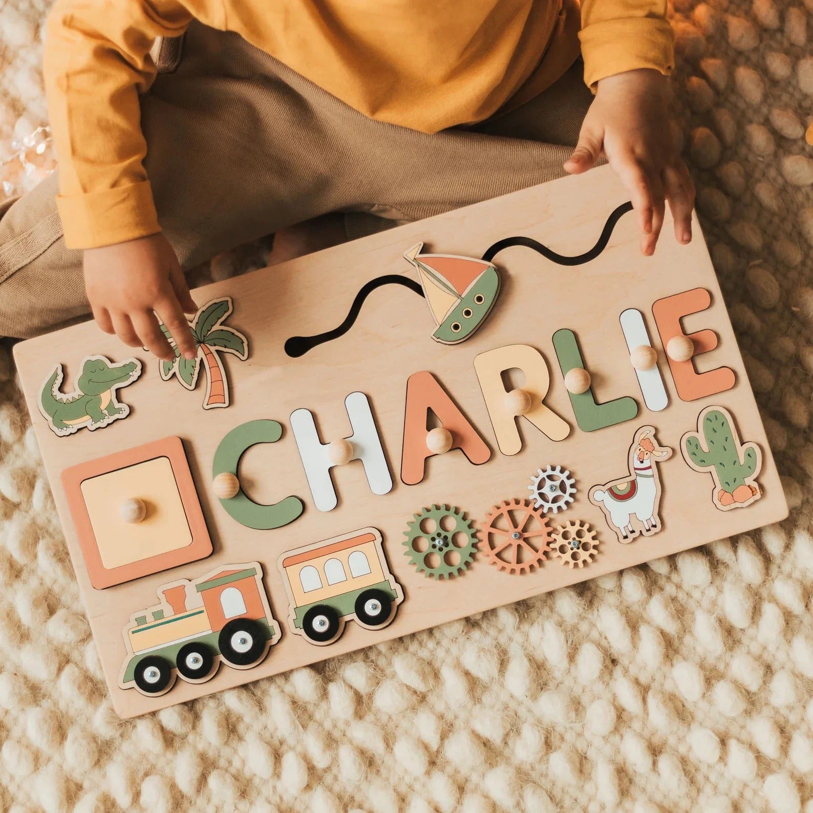 Personalized Wooden Puzzle for Toddlers L'atelier Montessori