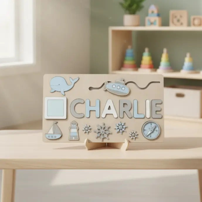 Personalized Wooden Puzzle for Toddlers L'atelier Montessori