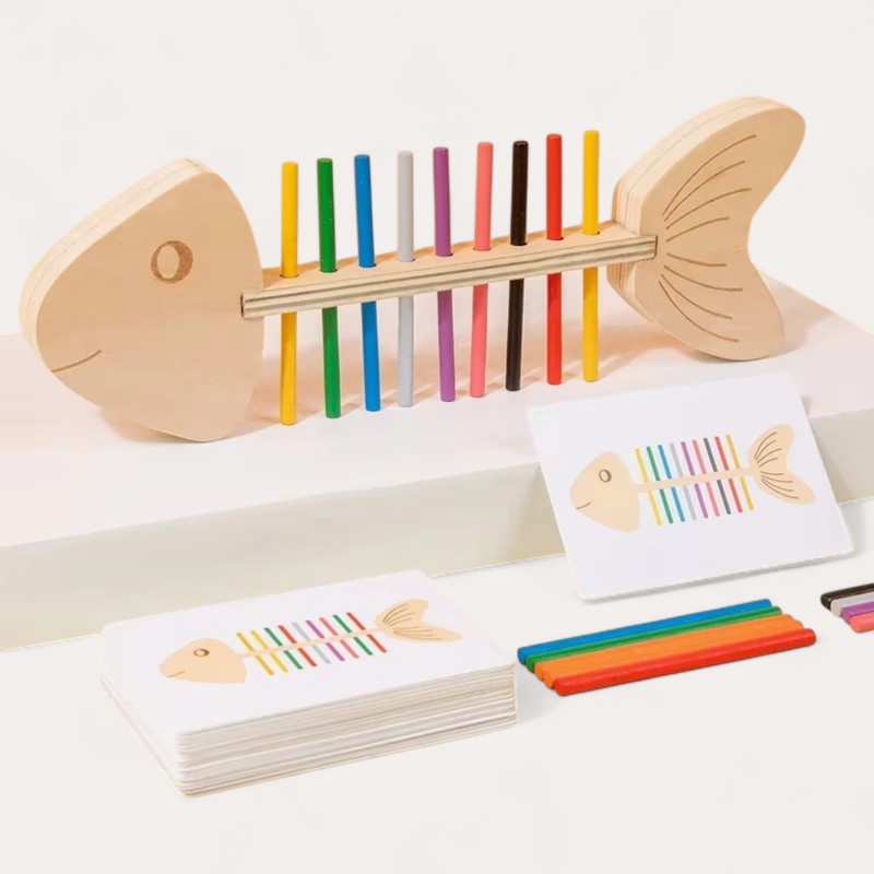 Puzzle di Abbinamento Lisca di Pesce Montessori Montessori & Giocattoli