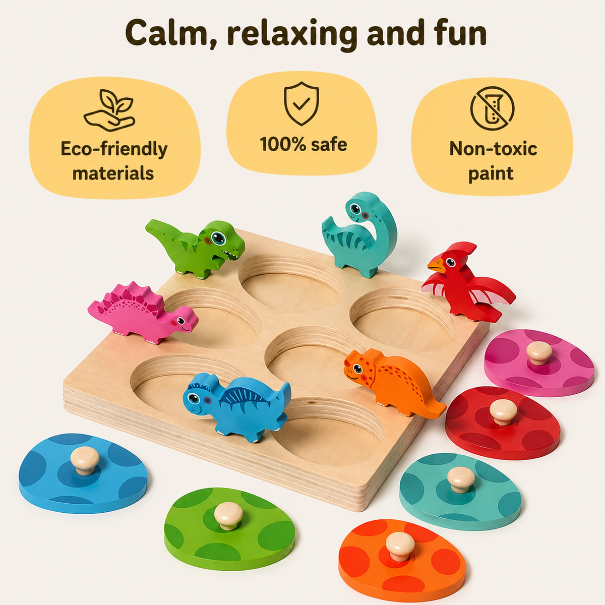 Puzzle Dinosauro che si Schiude Montessori Montessori & Giocattoli