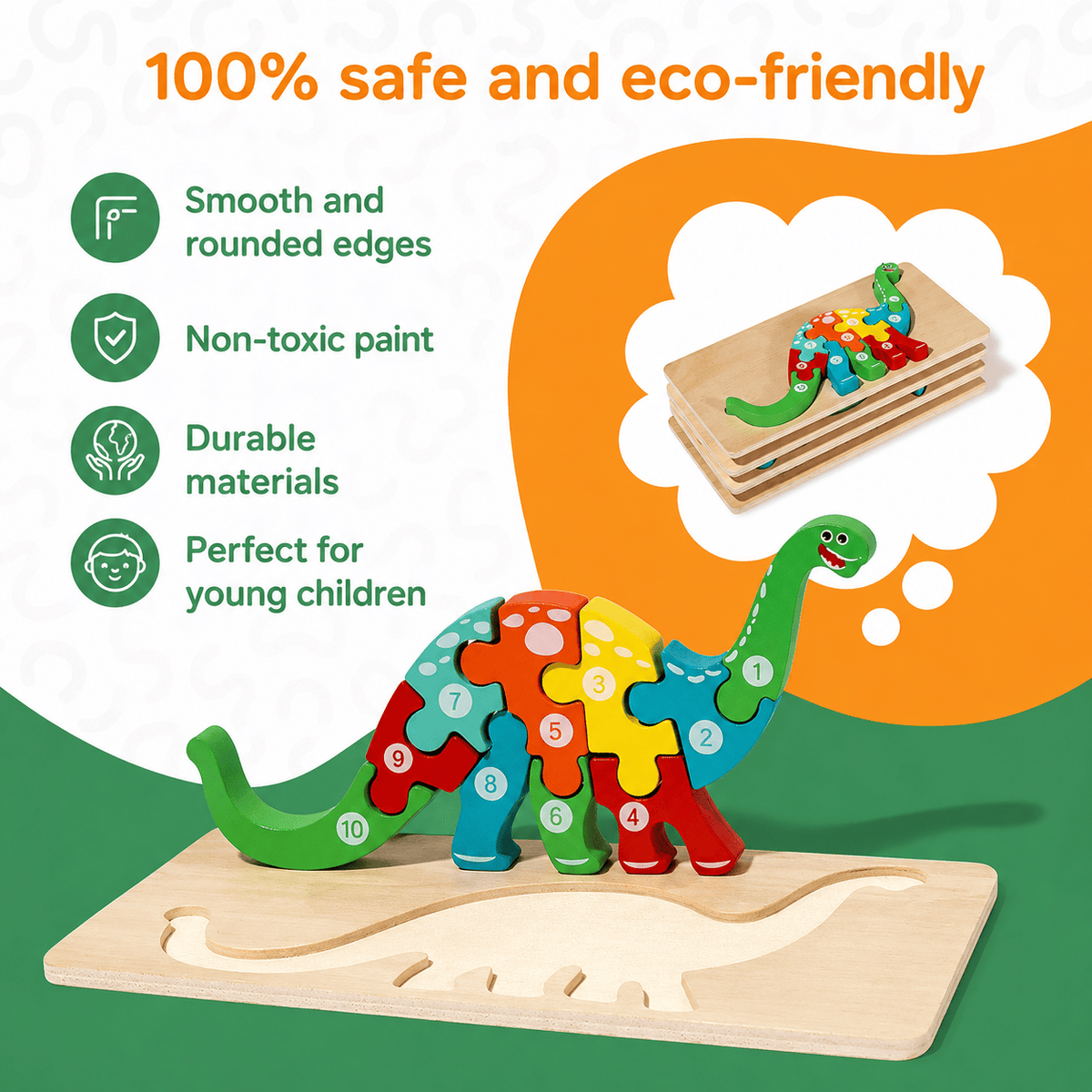 Puzzle in Legno Montessori Montessori & Giocattoli