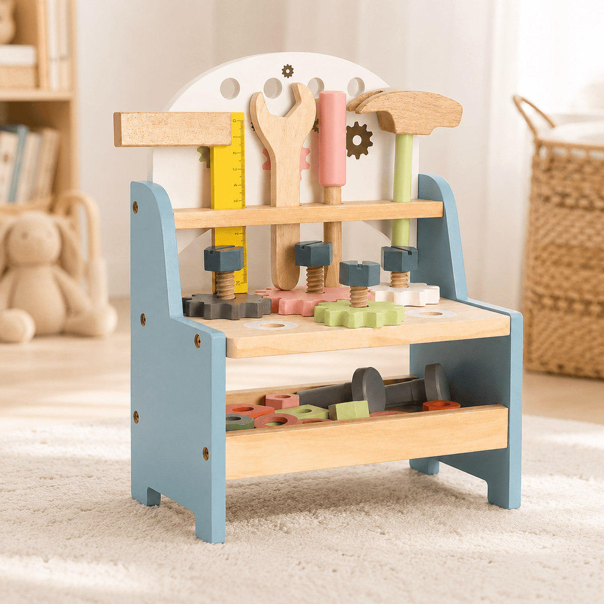 Set Banco da Lavoro in Legno per Bambini Montessori Montessori & Giocattoli