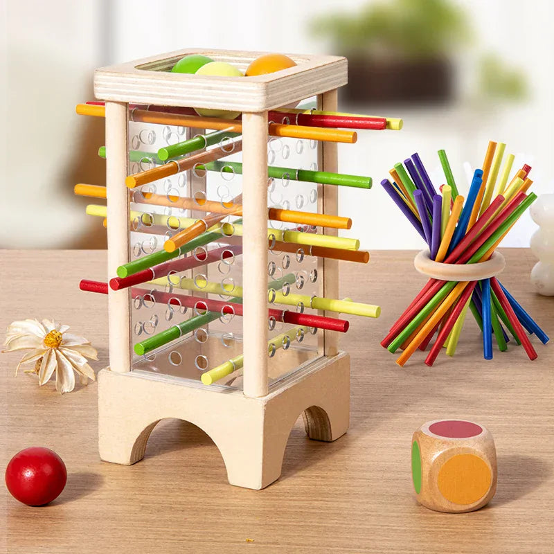 Torre con Perline e Aste Colorate Montessori Montessori & Giocattoli