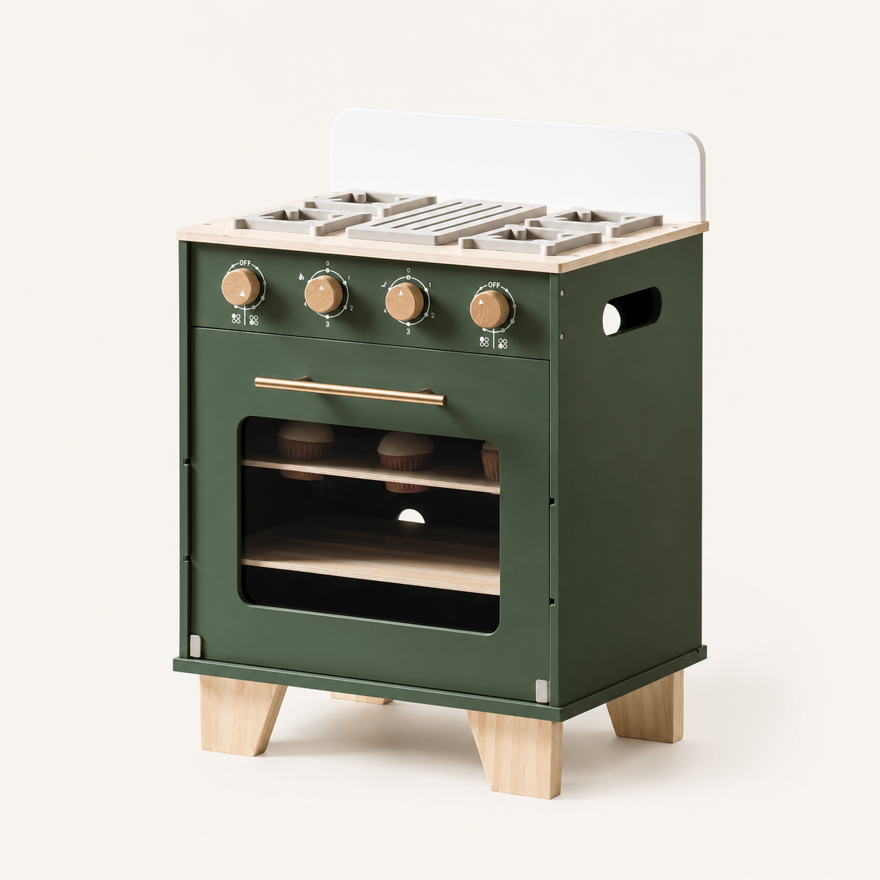 Wooden Toy Kitchen Oven Kids Pretend Play Montessori & Toys