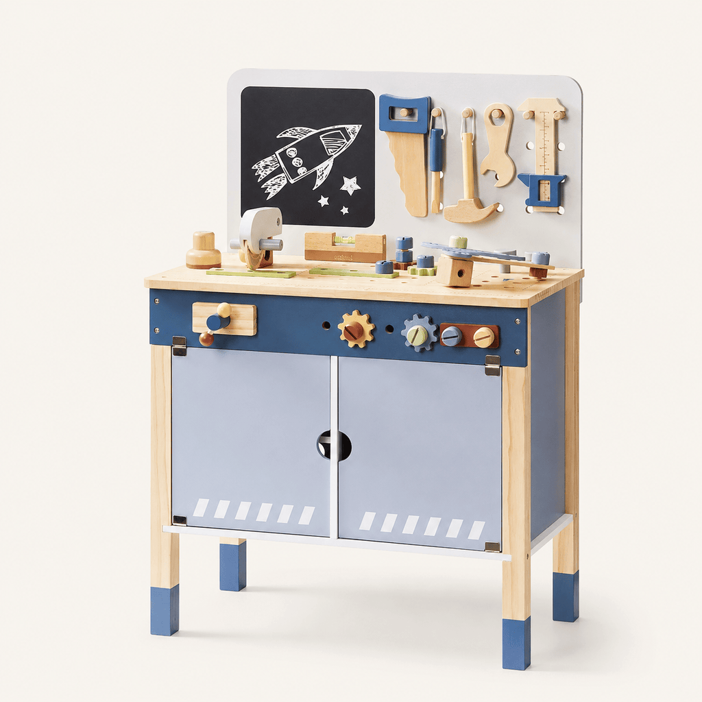 Wooden Toy Workbench Set for Kids Montessori & Toys